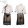 Vintage chinese-inspired erotic mesh bodysuit featuring retro qipao style with ties and high slit, showcasing sheer fabric de...
