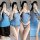 Vintage chinese-inspired sheer silk blend cheongsam-style nightwear featuring side-slit skirt and embroidered details, perfec...