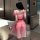 Vintage chinese-inspired sheer pink dress with retro design, perfect for sensual wear and role play.