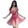 Vintage chinese-inspired sheer dress with retro design, perfect for sensual wear and role play. features delicate lace and fl...