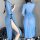 Vintage chinese-inspired sheer side-slit dress featuring elegant black buttons and modern qipao design, perfect for erotic sl...