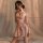 Vintage chinese-style lingerie set - dream butterfly cheongsam with lace-up back & high-waist slit design