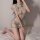 Vintage chinese-style lingerie set - sheer retro cheongsam sleepwear with embroidery & high slit