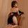 Vintage chinese-style lingerie set featuring high-slit cheongsam design, deep v neck, and peekaboo bust, perfect for elegant ...