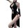 Vintage chinese-style lingerie set - high-slit cheongsam sleepwear with deep v & peekaboo bust, retro -inspired erotic