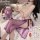 Vintage chinese qipao lingerie set - purple sheer mesh retro erotic costume with ties
