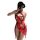 Vintage chinese qipao lingerie featuring sheer cloud brocade silk, elegant design with butterfly knot, perfect for erotic nig...