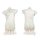 Vintage chinese qipao lingerie set - sheer retro floral embroidered sleepwear with high slit & mandarin collar