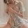 Vintage-inspired sheer cheongsam sleepwear featuring floral embroidery, delicate lace details, and elegant design for pure te...