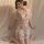 Vintage-inspired lace sheer cheongsam set featuring intricate peacock embroidery, perfect retro chinese dress lingerie outfit...