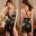 Vintage-inspired pearl-embellished cheongsam dress with floral pattern, elegant design, perfect for women seeking a luxurious...