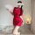Vintage-inspired plus size erotic qipao dress featuring seductive chinese silk style with embroidered floral motifs, perfect ...