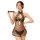 Vintage lace cheongsam lingerie set featuring sheer mesh design, high slit, and intricate embroidery for a sexy, erotic look ...