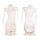 Vintage lace cheongsam lingerie set featuring side-slit open-cup robe with ties and sheer mesh detail.