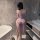 Wangchunshan wild rose off-shoulder sheer qipao lingerie for women - lace sexy pure-yu style backless bodysuit, elegant desig...