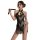 Elegant vintage-inspired black lace cheongsam lingerie featuring a high waist design with a split detail, perfect for an exot...