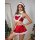 Sexy christmas lingerie set featuring a velvet heart strap nightgown with festive santa hat and skirt, perfect for holiday ce...