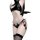 Womens anime devil costume set featuring open-cup pvc leather lingerie with bat-wing accents and matching thong.