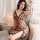Womens deep v lace slit leopard print lingerie set - seductive sleep dress & matching set, plus size pure desire nightwear, f...