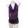 Purple sheer mesh halter chemise with cowl neck, displayed on a mannequin.