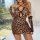 Sexy womens leopard print lace chemise, stylish and elegant design perfect for evening wear or special occasions.
