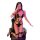 Sexy womens maid costume cosplay outfit featuring leather corset, latex accents, and bondage elements, perfect for themed eve...