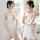 Womens open-back lace deep v sheer sexy lingerie sleepwear set featuring elegant design and delicate lace details, perfect fo...