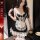 Sexy maid costume for women, featuring lace details and corset design, perfect for role play and evening wear.