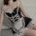 Sexy maid costume for women, featuring lace details and corset design, perfect for role play and adult entertainment.