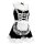 Womens plus size maid costume - sexy role play lingerie set, no-remove seductive uniform outfit featuring black dress with la...