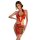 Womens retro chinese floral bodysuit featuring halter neck design, cheeky cutouts, perfect for festive occasions like christm...