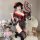 Womens seductive japanese-inspired lace kimono set - sheer backless robe with alluring floral print, featuring elegant design...