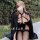 Womens seductive lace role play lingerie set - revealing busty costume outfit for adults