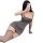 Womens sensual fairy-themed ice silk slip dress with backless design and maid-inspired striped set.