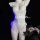 Womens sensual pearl-chain strap bodysuit - sheer deep v lace sleepwear with open-crotch design