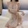 Womens sexy backless sleep dress - sheer lace deep v-neck nightgown with high slit, elegant design for intimate moments.