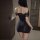 Womens sexy lace bodycon bandage dress - one-shoulder tight fit flirty outfit set