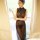 Womens sexy lace cheongsam dress - sheer vintage-inspired erotic lingerie set with floral trim