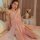 Elegant sheer slip gown featuring lace mesh design, open chest, and high slit, perfect for intimate moments.