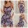 Womens sexy lace sheer floral slip dress set - elegant cross-border lingerie outfit featuring delicate floral patterns and sh...
