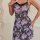 Womens sexy lace sheer floral slip dress set - elegant cross-border lingerie outfit featuring a sheer floral design with purp...