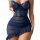 Sexy lace trim bra set featuring underwire push-up design, sheer mesh cami, elegant lace detailing, perfect for sleepwear.