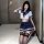 Womens sexy lingerie set - jk uniform skirt, sailor sleepwear & seductive bedtime outfit featuring a sailor-style top with a ...