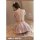 Womens sexy nurse costume set - sweet sheer crop top & pleated skirt uniform outfit for role play & cosplay