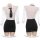 Womens sexy secretary ol uniform set featuring a tight-fit pencil skirt paired with a sheer blouse and tie, perfect for teach...