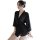Womens sexy sheer lace sleepwear set featuring transparent satin sleep robe and matching nightgown, designed with boyfriend s...