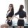 Womens sexy sheer office secretary outfit featuring a provocative ol skirt set, perfect for date night and role play scenario...