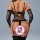 Womens sheer lace bodysuit with backless design, featuring transparent fabric and delicate floral patterns for a seductive lo...