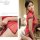Womens shiny silver thread sheer cheongsam lingerie set - sexy slit mesh costume outfit for date night