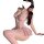 Womens small-bust push-up lace corset top featuring floral print, sweet and sexy design with built-in pads for shapewear.
